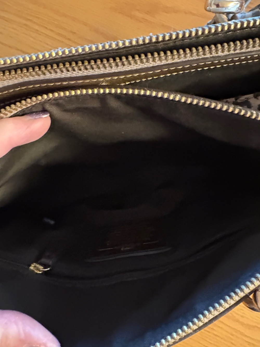 Coach Silver Satchel with Snake-Print Handles Kitt - Picture 7 of 8